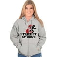 thumbnail image 4 of Tried It Home Nerd Science Project Unisex Fleece Graphic Zip Up Hoodie Brisco Brands 3X, 4 of 5