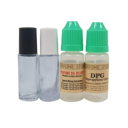 Perfume Studio Fragrance Making Kit use to Make Your own perfumes, Body Oils, Sprays, air fresheners and Body Mist Sprays; 4 Pcs (Perfume Making Kit)