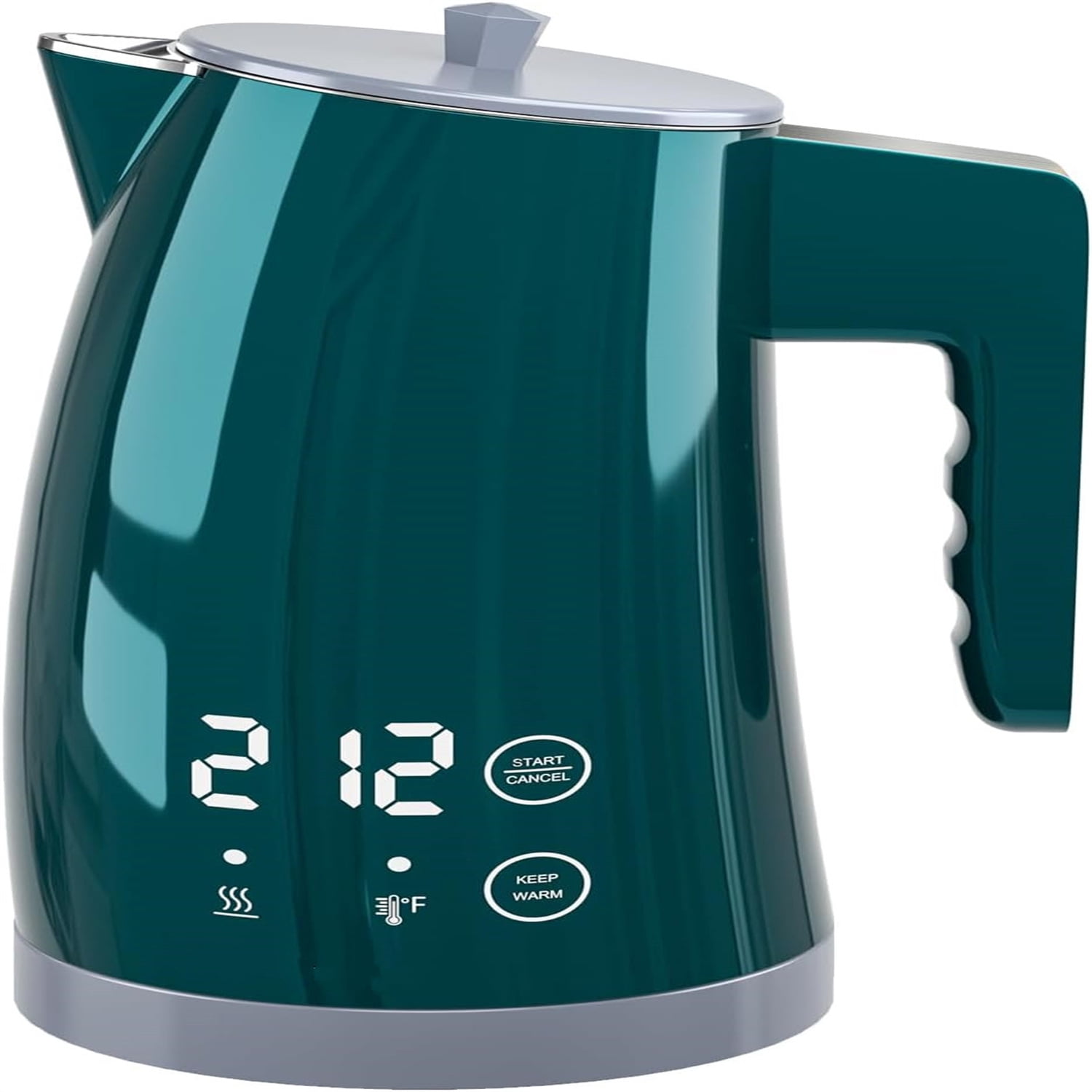Temperature Control Electric Kettle, 5 Temp Presets, 2H Keep Warm,1.25L 1200W Fast Boil with LED Display, Cool-Touch Design with Auto Shut-Off, Cordless Design, I for Tea and Coffee(Green）