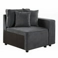 thumbnail image 7 of Grey Right Facing Loose Back Sofa with Tight Seat & 2 Pillows, 7 of 7