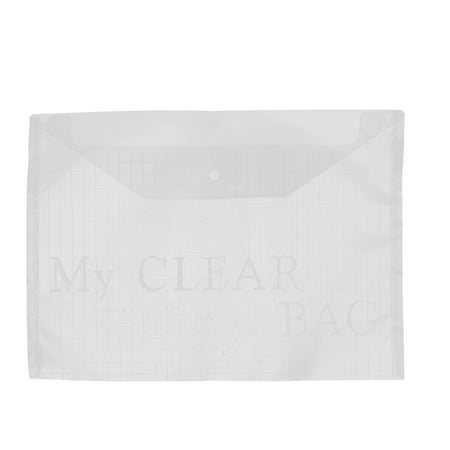 Unique Bargains White Clear Plastic Press Button Closure A4 Paper File Document Holder (Best Way To Store Paper Documents)