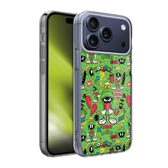 Head Case Designs Looney Tunes Graphics and Characters Marvin The Martian Soft Gel Case for Apple iPhone 17 Pro Max