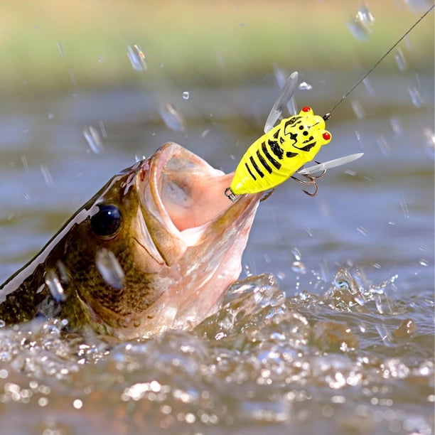 fish catcher lure Thrill-Catcher Torpedo SpireBuzz The 4 Lure is rigged with 60LB Premium Sufix Leader and a VMC 4/0 Hook The 6 lure is rigged with 130LB Premium Sufix Leader and a VMC 8/0 Hook. Realistic Cicada Shaped Fishing Lures