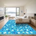 thumbnail image 3 of ODIKA 4'x6' Machine Washable Non-Slip Area Rug, Modern Blue High Traffic Rug with Pad, Blue, 1051573, 3 of 8