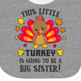 thumbnail image 4 of Inktastic This Little Turkey is Going to Be a Big Sister Girls Baby Bib, 4 of 4