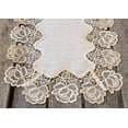 thumbnail image 3 of Beige Rose Lace Table Runner (14"x27"), 3 of 6