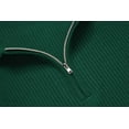 thumbnail image 4 of COOFANDY Mens Knit Polo Shirt Quarter Zip Slim Fit Pullover Long Sleeve Sweater Polo Bright Green XXXL, 4 of 4