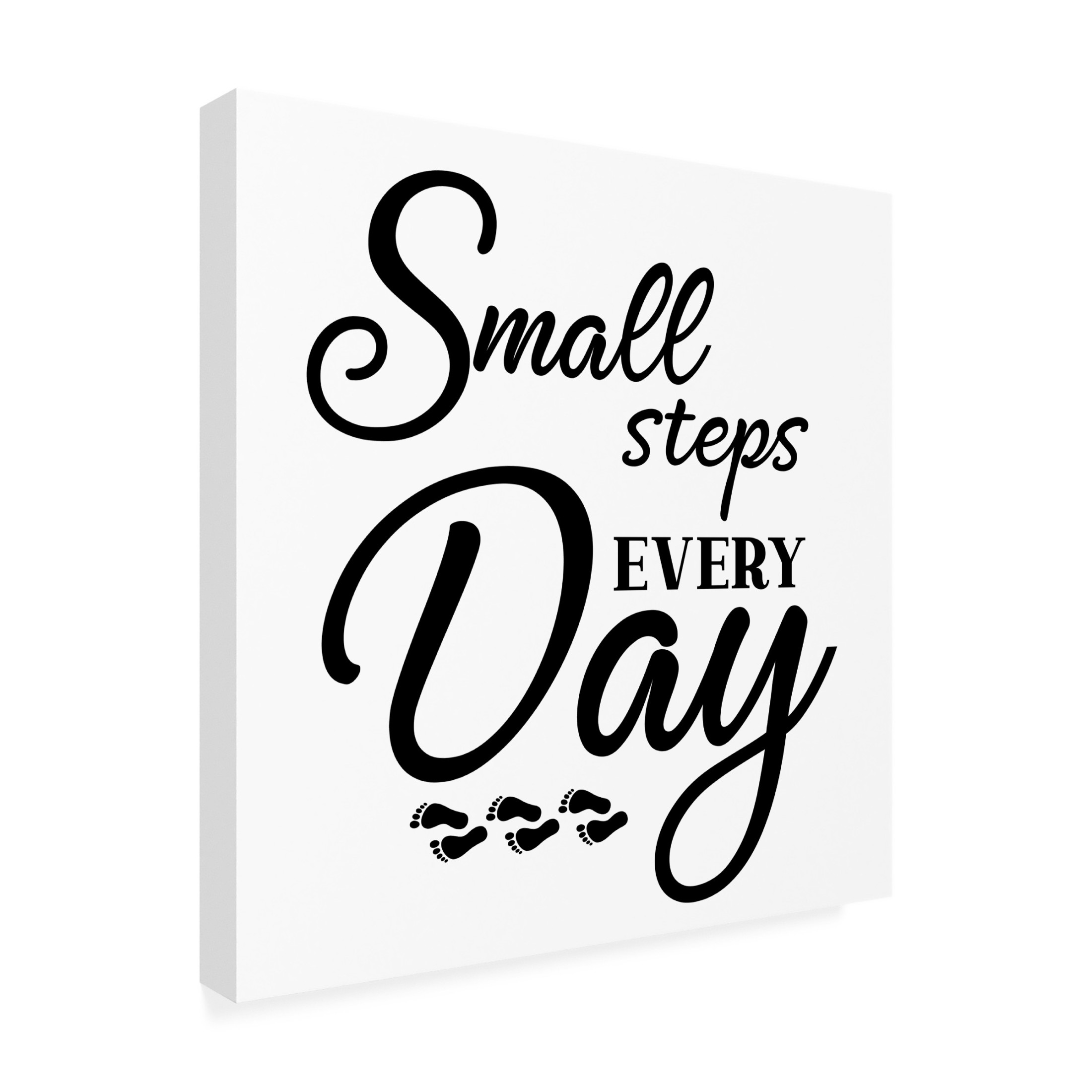 Canvas Wall Art - Jean Plout 'Good Vibes Typography D' Wall Art for Living Room, Bedroom, or Office Décor by Trademark Fine Art - 18 x 18 Inches