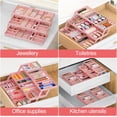 thumbnail image 7 of Multi Level Smart Drawer Organizer – 3 Tier Expandable Drawer Organizer – Jewelry, Junk, Makeup, Silverware Storage Organizer – Perfect for Kitchen, Desk, Medicine Cabinet & More（SMALL,Pink）, 7 of 7
