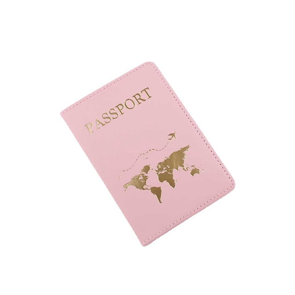 Funda para pasaporte con control de seguridad, soporte de almacenamiento para tarjeta de crédito y débito de identificación de viaje, bolsa de Almacenamiento y organización del hogar Rosado Injueey HA067524-01B