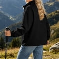 thumbnail image 5 of WIZUTIZ Women's Reversible Windbreaker Jacket Zip Up Stand Collar Cuffed Long Sleeve Solid Color Outdoor, 5 of 9