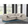 thumbnail image 2 of Meridian Furniture Indulge 123.5" Fabric L-Shaped Modular Sectional in Beige, 2 of 10