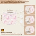 thumbnail image 2 of 2pcs Set Drum Lampshades (13"x 13"x 10"), Soft Pink Butterfly Delicate Lace Dotted Fabric Lamp Shades, Large Replacement Shades for Table, Floor, and Pendant Lamps, Simple Assembly Needed., 2 of 8