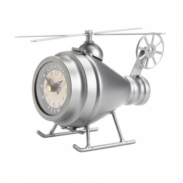 Accent Plus 10019033 Silver Helicopter Desk Clock