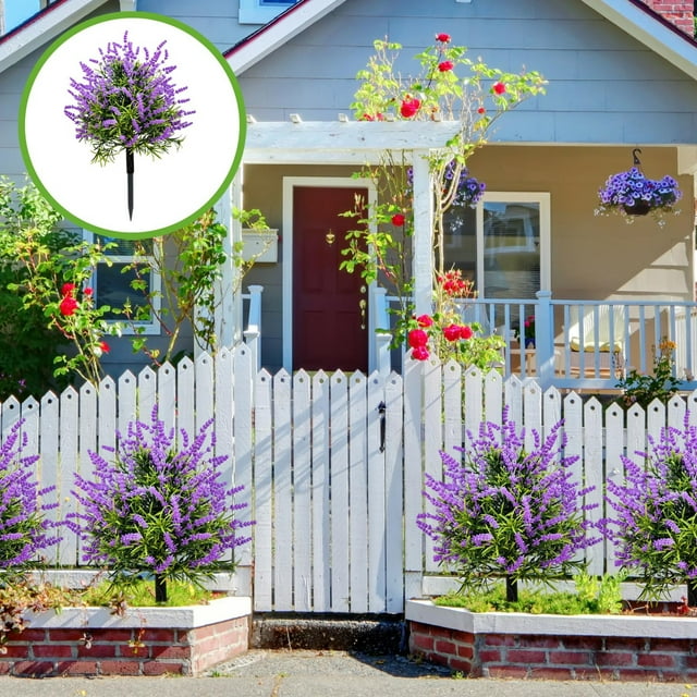 TIMIFIS Plasti C Ground Insert T Ree, Home Decor Violet Eucalyptuss Ground Plug Patio Decor Spring Summer Outdoor Home Artificial Greenerys