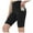 Black, variant on Women High Waist Yoga Shorts Polyester Spandex with Pockets for Workout and Running