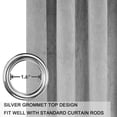 thumbnail image 2 of Classic Velvet Grommet Curtains – Thermal Insulated, Blackout, Set of 2 (52"W per Panel), 2 of 5