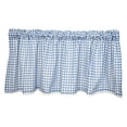 thumbnail image 1 of Cortina de ventana a cuadros Buffalo Check duradera con bolsillo para barra para dormitorio, privacidad y sol Azul 150x60cm, 1 of 8