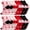 Red, Black, Pink, Off-white, variant on Bocaoying Girl Cotton Athletic Crew Socks, Retro Stripe Patterns, 8 Pairs, Ages 3-12