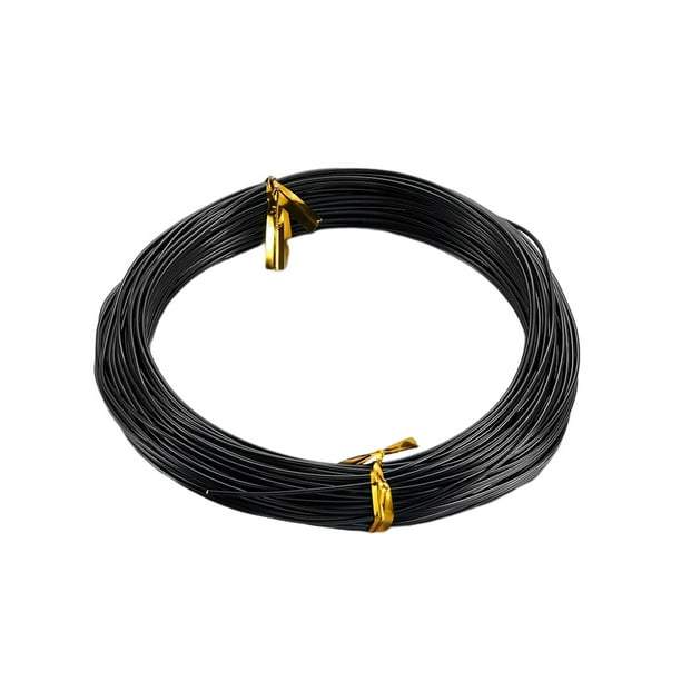 Qarigey Rollo de alambre de aluminio, pendientes de 1mm, joyería, decoración , adorno DIY, hallazgos de abalorios, accesorios para Ropa, zapatos y accesorios Miscelánea Negro