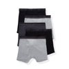 Men's Van Heusen 193PB16 Cotton Boxer Briefs - 5 Pack (Black/Char/Grey/Stripe S)
