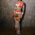 thumbnail image 1 of Traje Mujeres Crop Tops + Faldas largas Bodycon Mesh Skinny Top + Maxi Falda Clubwear a juego Cgtredaw Para estrenar, 1 of 1