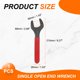 thumbnail image 2 of Llave de boca abierta Uxcell de 36mm, llave métrica en forma de U con mango rojo, 2 of 7