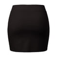 thumbnail image 4 of Womens Skort High Waist Side Slit Skirt with Built in Shorts Solid Stretchy Bodycon Pencil Casual Black L, 4 of 4