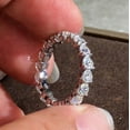 thumbnail image 3 of 3Ct Heart Cut Lab Created Diamond Full Eternity Ring 14K White Gold Plated Silver, 3 of 4
