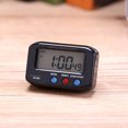thumbnail image 3 of Lojalitet Reloj despertador digital con pantalla LCD portátil con función de repetición y retroiluminación, mesa, escritorio, decoración del coche (negro), 3 of 3