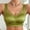 Green, variant on Women Summer Thin Satin Wireless Bra, Deep V Mesh Splice Seamless Mild Push Up Beauty Back Comfort Daily Bralette Pink XL(XL)
