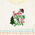 thumbnail image 4 of Inktastic Santa is Promoting Me to Big Sister Green Plaid Tree Girls Baby Dress, 4 of 5