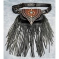 thumbnail image 5 of Fringed Leather Waist Belt with Embellishments, 92-132 cm Hips Fit, 5 of 15