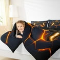 thumbnail image 3 of jejeloiu Orange Game Console Bedding Comforter Set,Gamer Gaming Twin Comforter Sets,Modern Geometric Honeycomb Bedding Set For Boys Kids,Breathable Bedroom Decorative Reversible,2pcs, 3 of 7