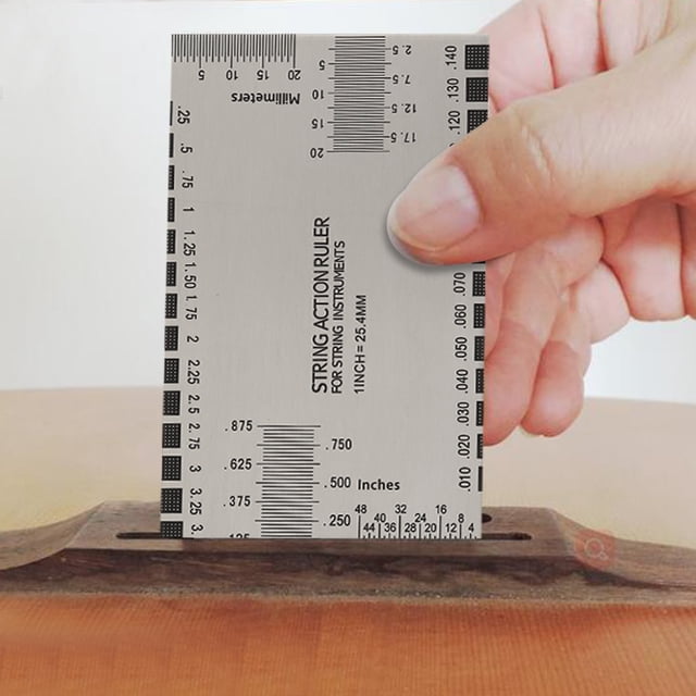 Sturdy Anti-Deformation Guitar Neck Ruler, String Action Ruler, Stainless Steel For Guitar Maker Guitar Player