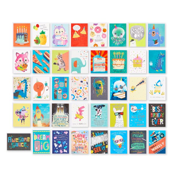 American Greetings Deluxe Kids Birthday Greeting Card 40 Count 5 X 6 25 Envelope Included Walmart Com Walmart Com
