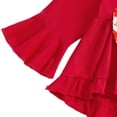 thumbnail image 7 of Xyant Baby Girl Valentine’s Day Outfits Long Sleeve Bow Ruffles Tops Heart Print Flare Pants 2pcs Infant Toddler Spring Clothes (Red,12-18 Months）, 7 of 7