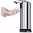 thumbnail image 4 of Jinsinto Distributeur de Savon Distributeur Automatique de Savon Infrarouge Sans Contact 250ML, Acier Inoxydable Imperméable, Interrupteur Réglable, Adapté pour la Salle de Bain Cuisine Hôtel Restaurant, 4 of 5