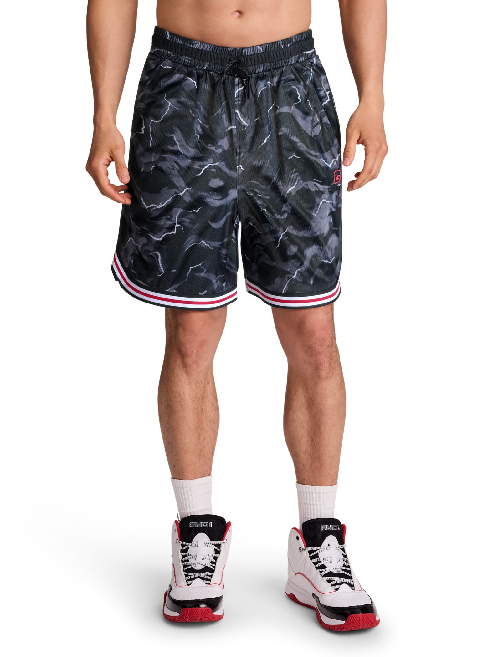 AND1 Men's and Big Men's Challenger Short, 8" inseam, Sizes XS-5XL