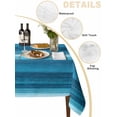 thumbnail image 2 of Turquoise Teal Ombre Table Cloth, Farmhouse Modern Abstract Striped Waterproof Tablecloth for Rectangle Tables, Reusable Washable Fabric Table Cover for Restaurant Kitchen Dining Tables 60"x120", 2 of 6