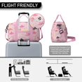 thumbnail image 3 of Women Men Gym Bag,Ballet Princess Pattern Small Duffle Bag Spend the Night Bags for Women with Shoes Compartment Washbag,Detachable Shoulder Strap,19.7x8.3x11 Inches, 3 of 5