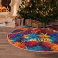 thumbnail image 4 of Salouo Colorful Hawaii Palms Christmas Tree Skirt 36" Farmhouse Christmas Decorations Snowman Xmas Tree Skirt Tree Mat for Holiday Party Decor, 4 of 8