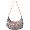 thumbnail image 1 of Boho Mandala Healing Crescent Bag Abstract Trippy Crossbody Purse with Colorful Artistic Pattern Ideal for Meditation Relaxation & Energy Flow, 1 of 5