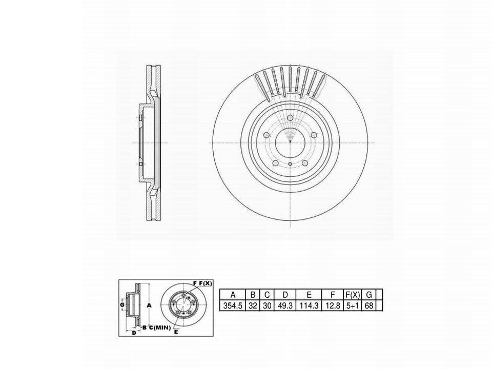 Winstop Brake Rotor, Front WS247654, Infiniti G37 2013-2008