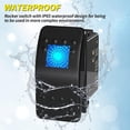 thumbnail image 4 of Blue Panel de interruptor basculante impermeable de 3 pines Led para coche, camión, barco, Rv, 4 of 5