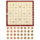thumbnail image 1 of Juego de ajedrez chino portátil de madera de 1 caja con tablero plegable para viajes y almacenamiento, juego de mesa tradicional, tablero de ajedrez plegable con ajedrez, 1 of 7