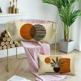 thumbnail image 6 of Boho Abstract Sunset Plant Olive Leaves Decorative Throw Pillow Covers Set of 4, Bohemian Geometry Line Pillowcase Decoration, Minimalist Modern Art Aesthetic Cushion Case Home Decor 12x20, 6 of 6