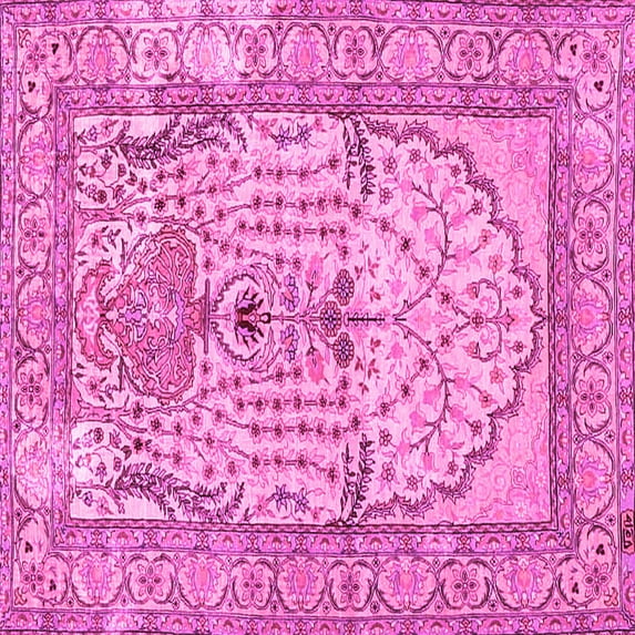 Ahgly Company Indoor Square Persian Pink Traditional Area Rugs, 5' Square