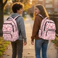 thumbnail image 3 of FUIALDOLG Multi-Pocket 17 Inch School Bag with Axolotl Strawberry Pattern, 600D Polyester Durable Bookbag for Back to School Daily Use, 3 of 10
