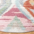thumbnail image 3 of SAFAVIEH Phoenix Pemala Geometric Area Rug, Light Blue/Pink, 6'7" x 6'7" Round, 3 of 7